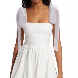 Reformation Enza Tie-Shoulder Mini Dress